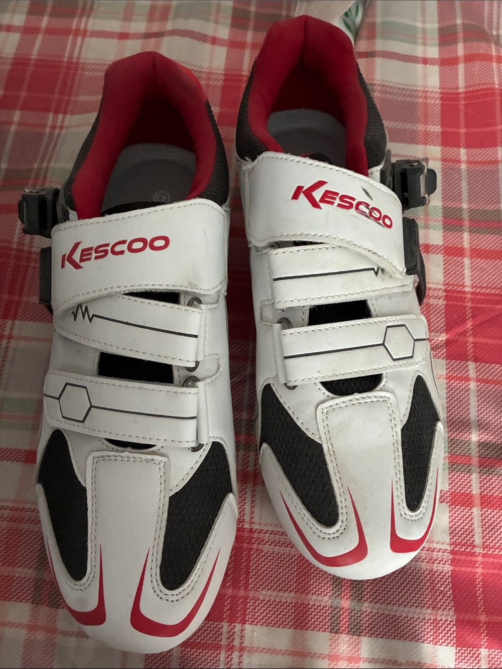 Mens White and Red Cycling Shoes size 43